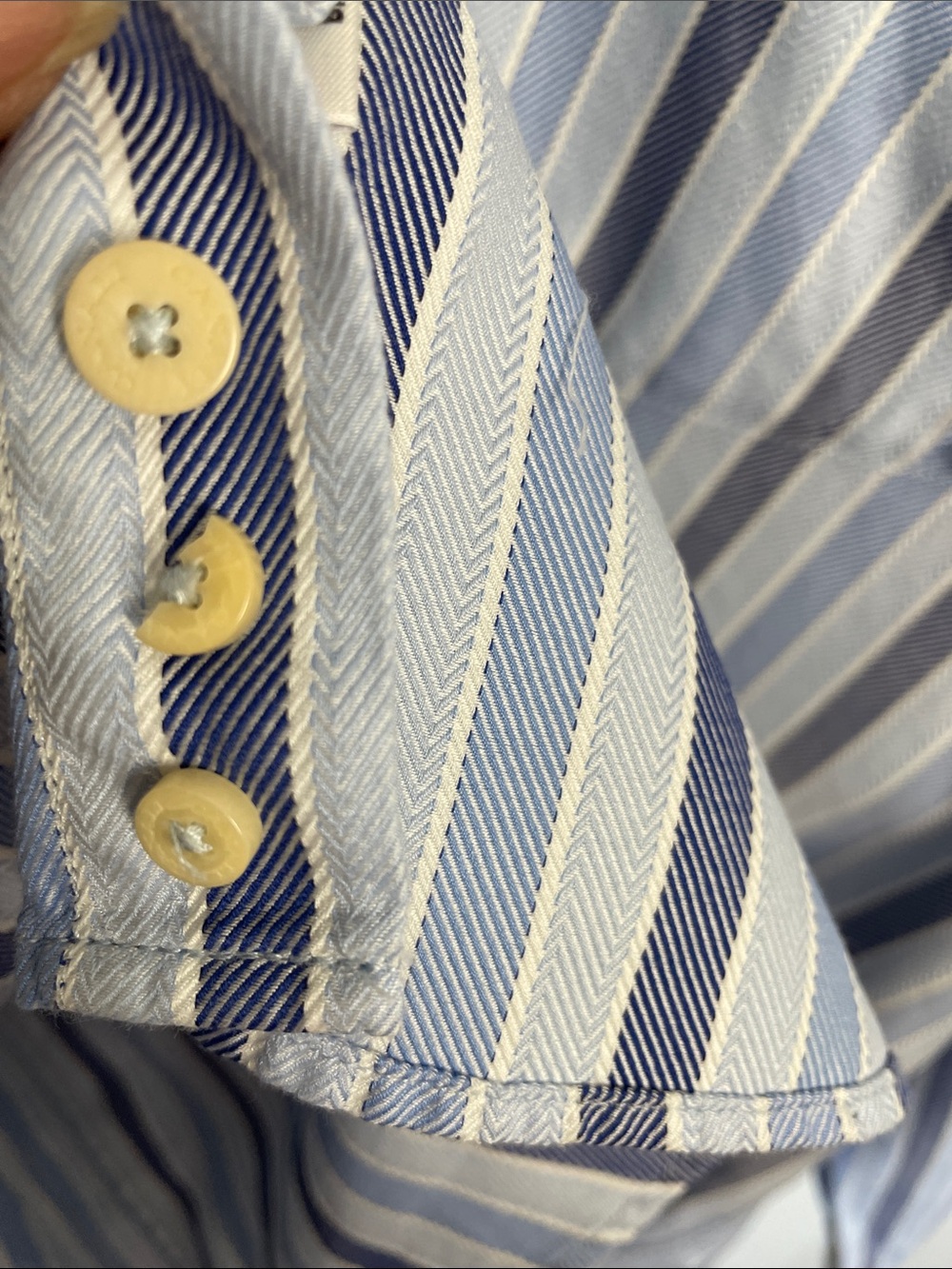 Canali Men's XL Blue Striped Long Sleeve Business Casual Shirt Button-Down Italy - Picture 8 of 8